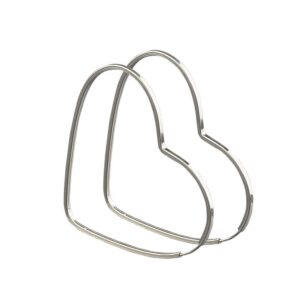 Brinco prata 925 argola coração vazado G Brinco prata 925 argola coração vazado G