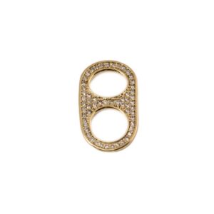 Pingente soda caps dourado Cravejado zirconia semijoia Pingente soda caps dourado Cravejado zirconia semijoia