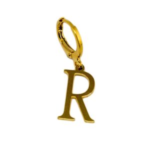 Pingente dourado letra “R” folheado a ouro 18k semijoia Pingente dourado letra “R” folheado a ouro 18k semijoia