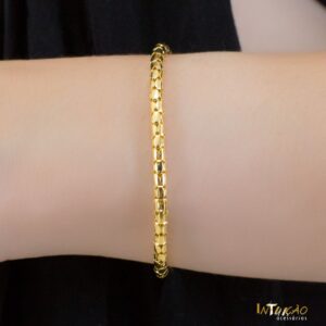 Pulseira dourada banhada a ouro 18k Pulseira dourada banhada a ouro 18k
