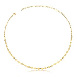 Colar Intuê mini peças diamantadas banhado a ouro 18k Colar Intuê mini peças diamantadas banhado a ouro 18k