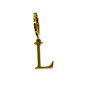 Pingente dourado letra “L” folheado a ouro 18k semijoia Pingente dourado letra “L” folheado a ouro 18k semijoia