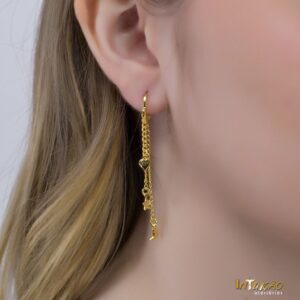Brinco Intuê argola coração/estrela/lua banhado a ouro 18k Brinco Intuê argola coração/estrela/lua banhado a ouro 18k