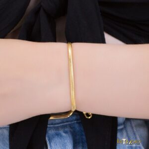Pulseira dourada malha 4mm banhada a ouro 18k Pulseira dourada malha 4mm banhada a ouro 18k
