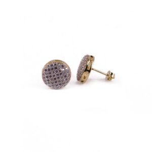 Brinco Intuê pizza P banhado a ouro 18k semijoia Brinco Intuê pizza P banhado a ouro 18k semijoia