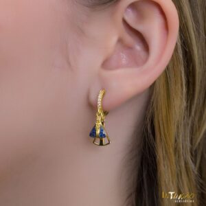 Brinco Intuê Argola Nossa Senhora Aparecida Duplo banhado a ouro 18k