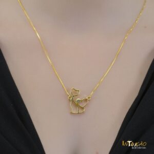 Colar dourado gatinho banhado a ouro 18k Colar dourado gatinho banhado a ouro 18k