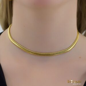 Colar dourado choker maleavél banhado a ouro 18k Colar dourado choker maleavél banhado a ouro 18k