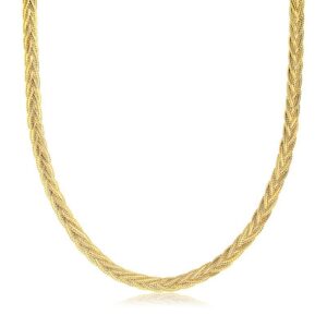 Colar trançado folheado a ouro 18k semijoia Colar trançado folheado a ouro 18k semijoia