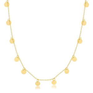 Colar Intuê dourado com mini medalhas banhado a ouro 18k Colar Intuê dourado com mini medalhas banhado a ouro 18k