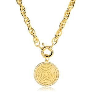 Colar dourado Pai Nosso folheado a ouro 18k semijoia Colar dourado Pai Nosso folheado a ouro 18k semijoia