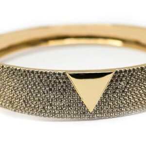 Pulseira Bracelete Zircônia Branca folheado a ouro 18k “V” semijoia Pulseira Bracelete Zircônia Branca folheado a ouro 18k “V” semijoia