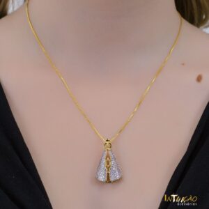 Colar Intuê Nossa Senhora Aparecida G banhado a ouro 18k Colar Intuê Nossa Senhora Aparecida G banhado a ouro 18k