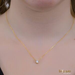 Colar ponto luz Intuê banhado a ouro 18k Colar ponto luz Intuê banhado a ouro 18k