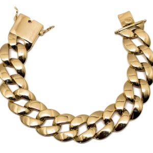 Pulseira Elos Lisa Dourada folheado a ouro 18k semijoia Pulseira Elos Lisa Dourada folheado a ouro 18k semijoia