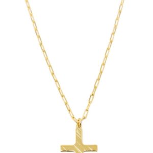 Colar masculino dourado corrente 60cm com pingente crucifixo liso 3cm folheado a ouro 18k semijoia Colar masculino dourado corrente 60cm com pingente crucifixo liso 3cm folheado a ouro 18k semijoia
