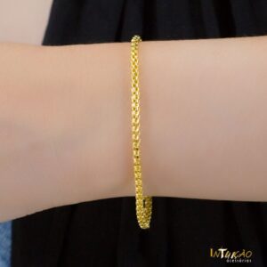 Pulseira Intuê rede maleável banhado a ouro 18k Pulseira Intuê rede maleável banhado a ouro 18k