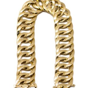 Pulseira Elos Lisos folheada a ouro 18k semijoia Pulseira Elos Lisos folheada a ouro 18k semijoia