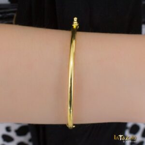 Pulseira aro algema lisa 2mm banhado a ouro 18k Pulseira aro algema lisa 2mm banhado a ouro 18k